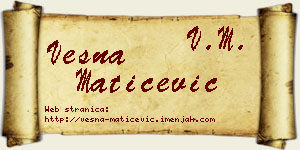 Vesna Matićević vizit kartica